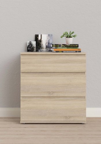 TVILUM Nova Kommode - Naturfarvet komposittr, Eg struktur, (84x40)