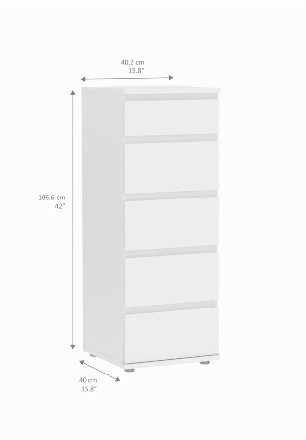 TVILUM Nova  Kommode - Hvid komposittr, (107x40)