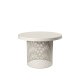 BROSTE COPENHAGEN Tulina sidebord, rund - off white emalje og jern (50)