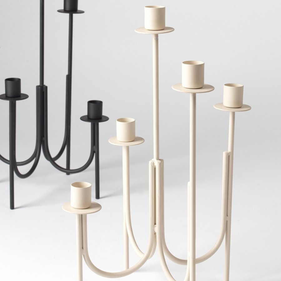 BROSTE COPENHAGEN Farri lysestage - sort jern