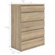 TVILUM Nova Kommode - Naturfarvet komposittr, Eg struktur, (107x40)