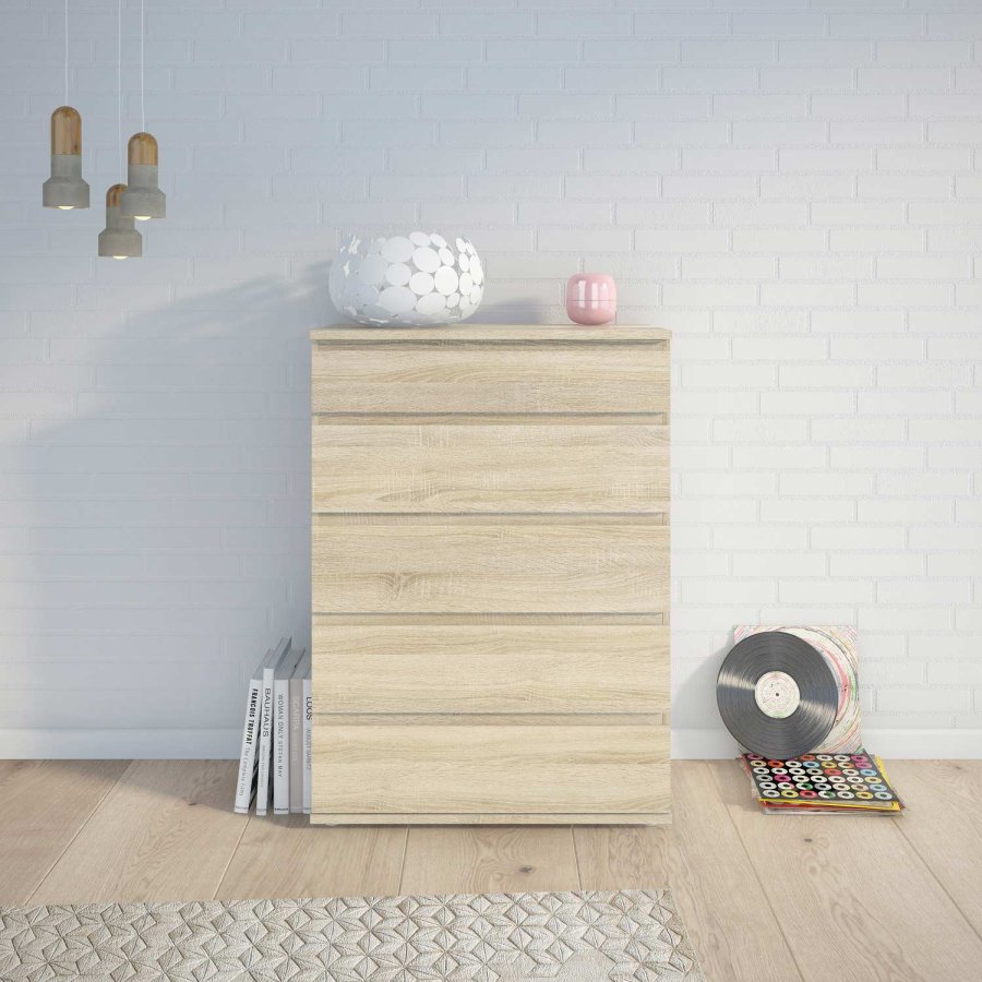 TVILUM Nova Kommode - Naturfarvet komposittr, Eg struktur, (107x40)