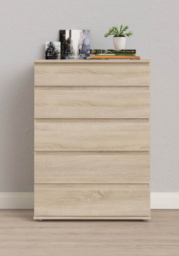 TVILUM Nova Kommode - Naturfarvet komposittr, Eg struktur, (107x40)