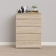 TVILUM Nova Kommode - Naturfarvet komposittr, Eg struktur, (107x40)