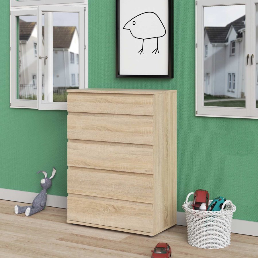 TVILUM Nova Kommode - Naturfarvet komposittr, Eg struktur, (107x40)