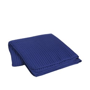 BROSTE COPENHAGEN Sena sengetppe, rektangulr - maritime bl bomuld (240x260)