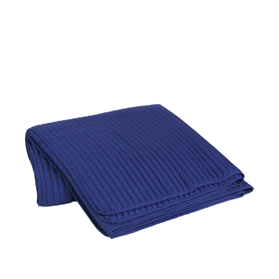 BROSTE COPENHAGEN Sena sengetppe, rektangulr - maritime bl bomuld (240x260)