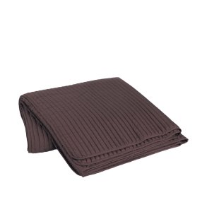 BROSTE COPENHAGEN Sena sengetppe, rektangulr - puce rd bomuld (240x260)