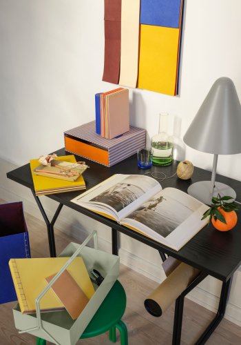 BROSTE COPENHAGEN Berit sleeve til skrivebord - sort bomuld