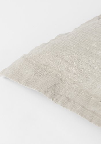 BROSTE COPENHAGEN Linn pudebetrk, kvadratisk - dove gr bomuld/hr (60x60)