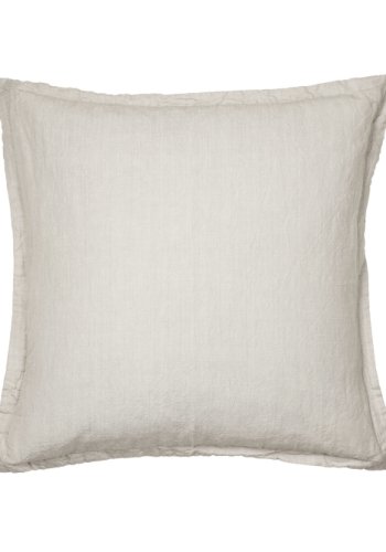 BROSTE COPENHAGEN Linn pudebetrk, kvadratisk - dove gr bomuld/hr (60x60)