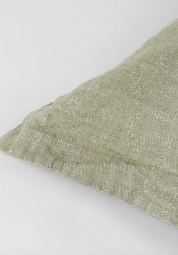 BROSTE COPENHAGEN Linn pudebetrk, rektangulr - grape leaf grn bomuld/hr (40x60)