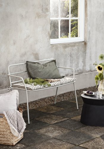 BROSTE COPENHAGEN Linn pudebetrk, rektangulr - grape leaf grn bomuld/hr (40x60)