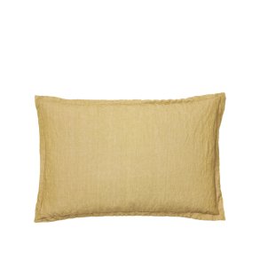 BROSTE COPENHAGEN Linn pudebetrk, rektangulr - dull gold bomuld/hr (40x60)