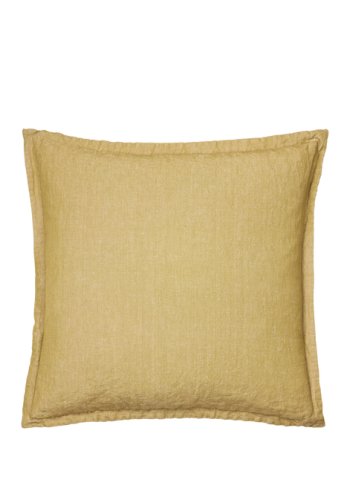 BROSTE COPENHAGEN Linn pudebetrk, kvadratisk - dull gold bomuld/hr (50x50)