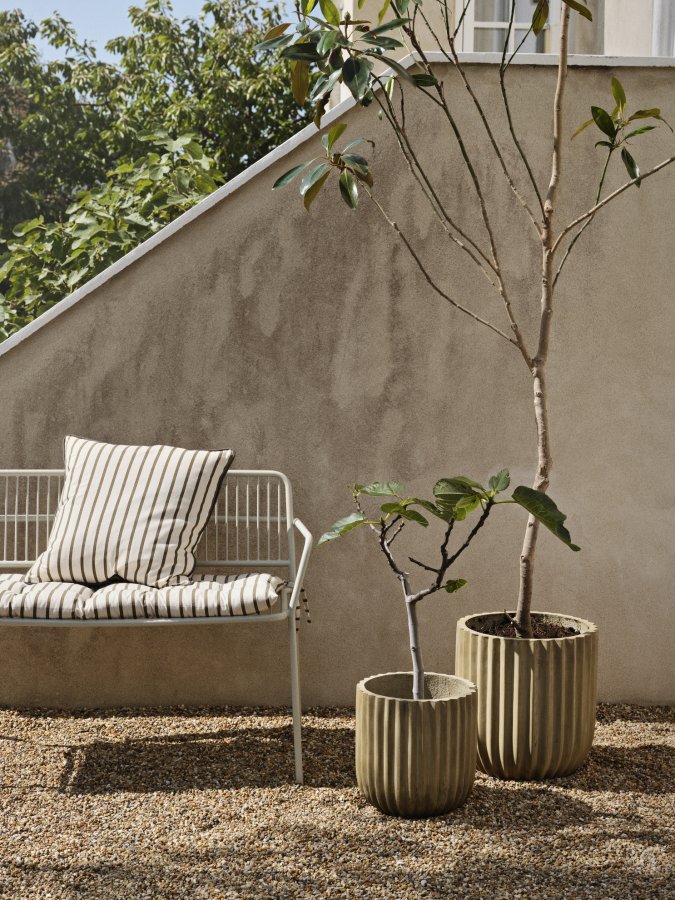 BROSTE COPENHAGEN Franca udendrs pudebetrk, kvadratisk - knguru brun bomuld (50x50)