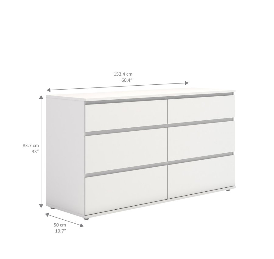 TVILUM Nova  Kommode - Hvid Komposittr, (84x50)