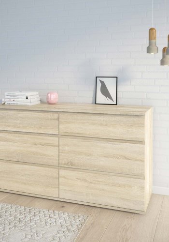 TVILUM Nova  Kommode - Naturfarvet Komposittr, Eg struktur, (84x50) 