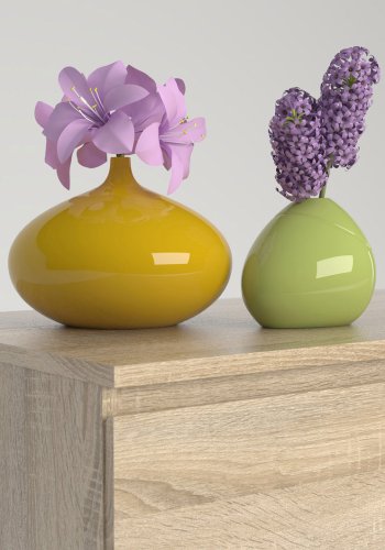 TVILUM Nova  Kommode - Naturfarvet Komposittr, Eg struktur, (84x50) 