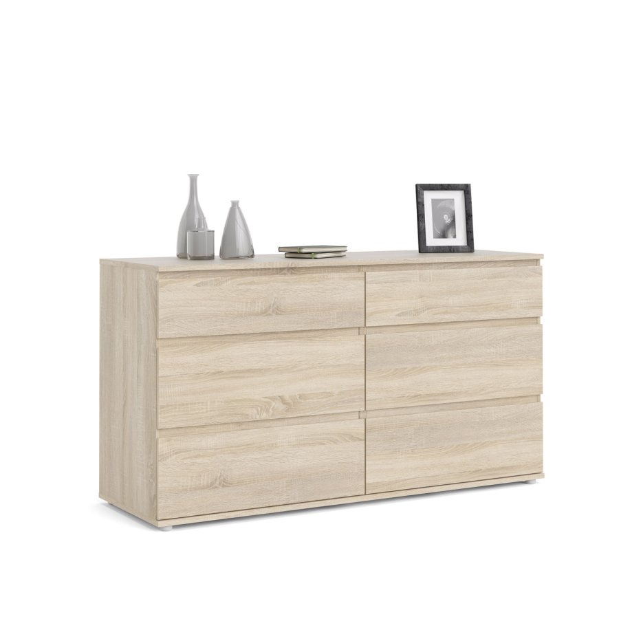 TVILUM Nova  Kommode - Naturfarvet Komposittr, Eg struktur, (84x50) 