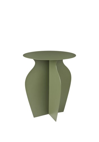 BROSTE COPENHAGEN Urna sidebord, rund - grape leaf grn jern (35)