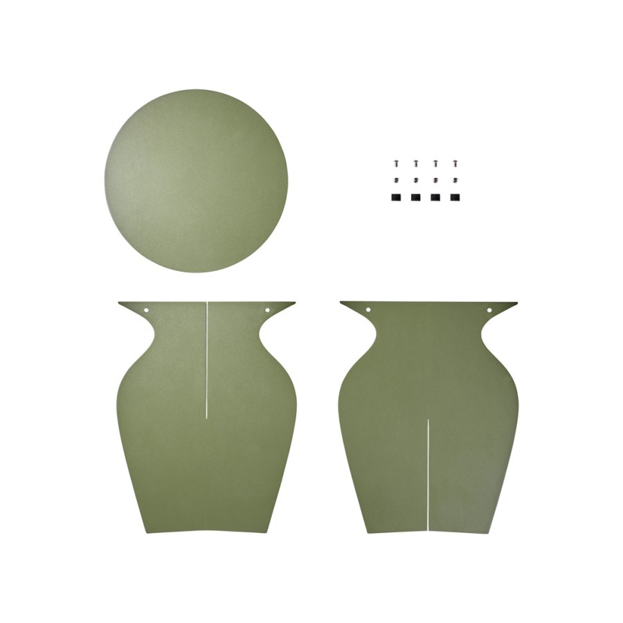 BROSTE COPENHAGEN Urna sidebord, rund - grape leaf grn jern (35)