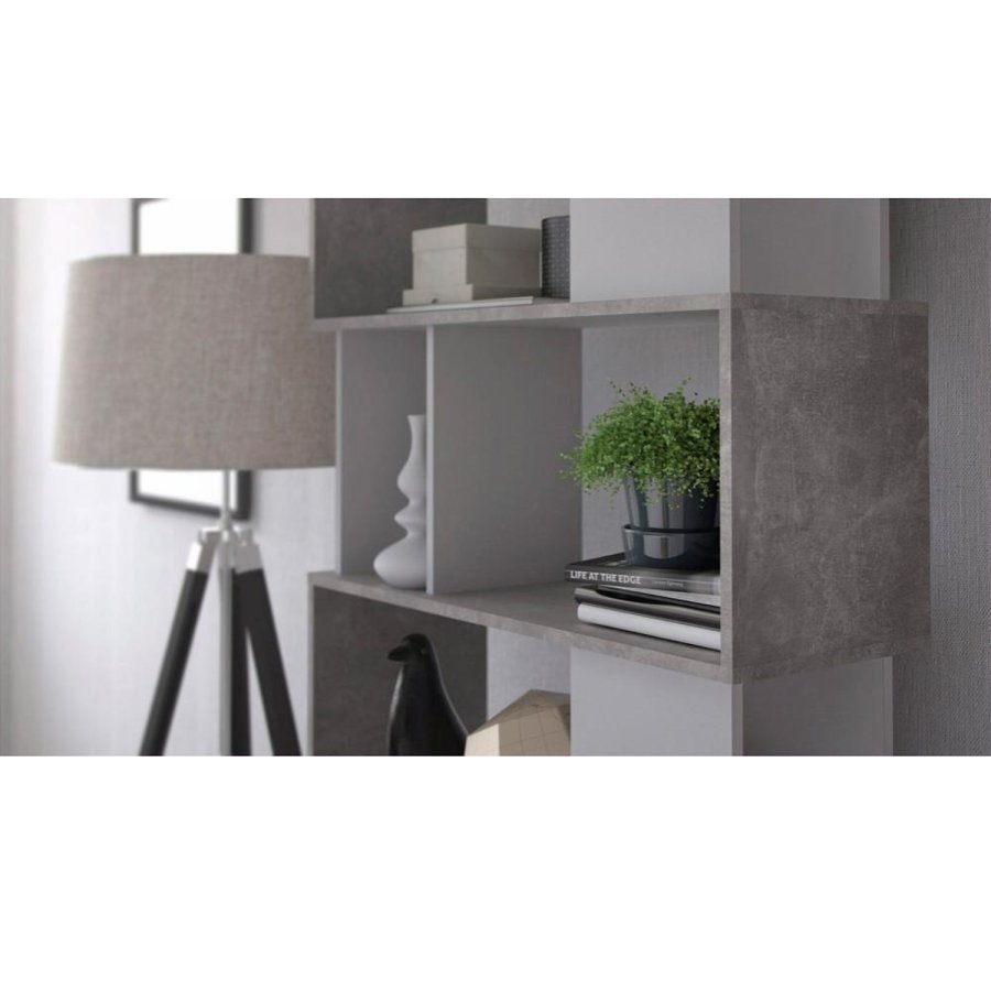 TVILUM Maze bogreol - gr/hvid folie og plast