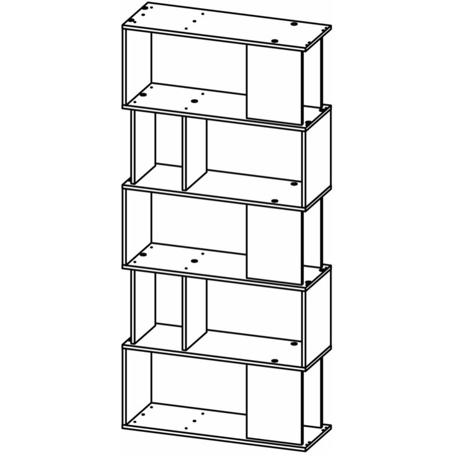 TVILUM Maze bogreol - gr/hvid folie og plast