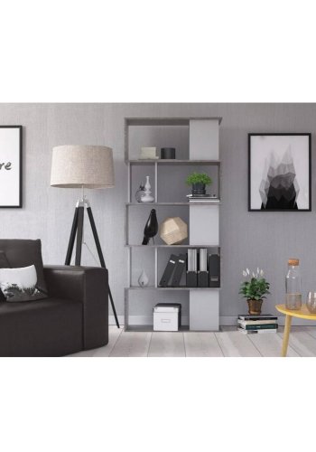 TVILUM Maze bogreol - gr/hvid folie og plast