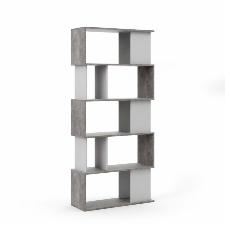 TVILUM Maze bogreol - gr/hvid folie og plast