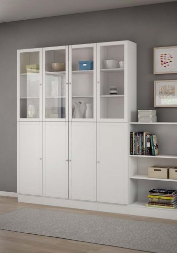 TVILUM Basic bogkasse - hvid, m. 2 hylder 