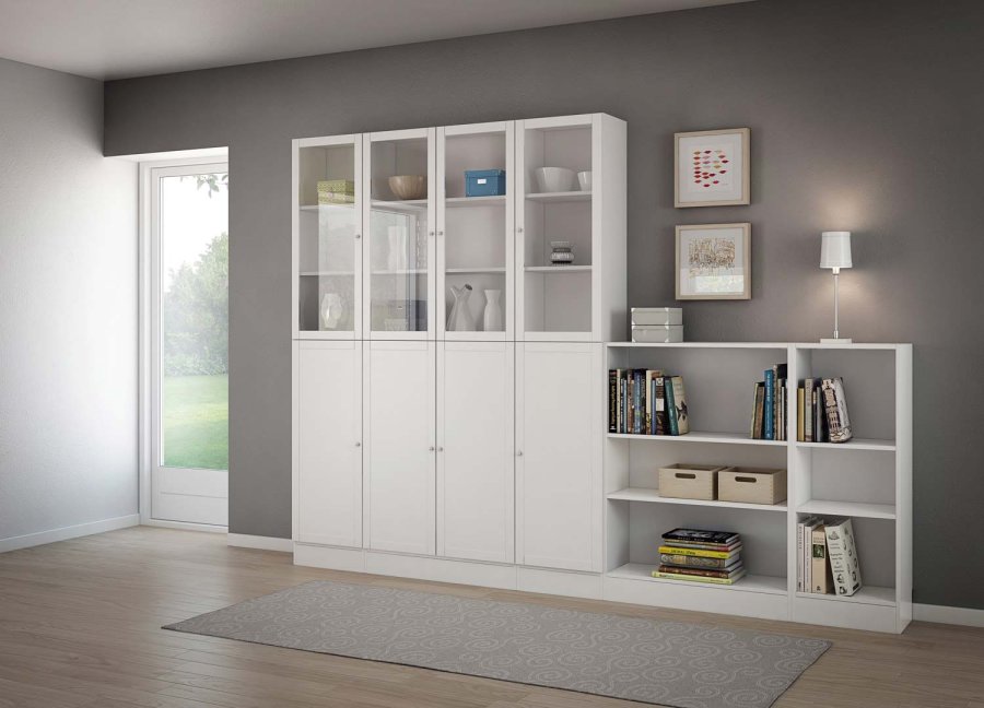 TVILUM Basic bogkasse - hvid, m. 2 hylder 