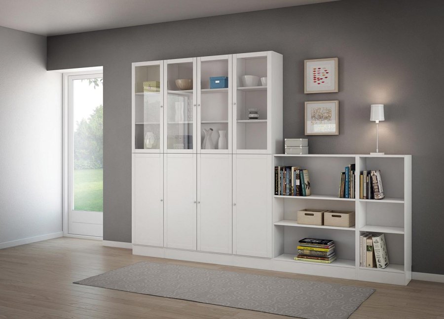 TVILUM Basic bogkasse - hvid, m. 4 hylder