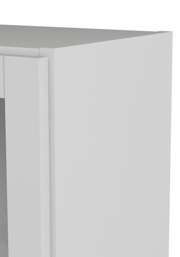 TVILUM Basic reol - klar glas og hvid, m. 1 lge