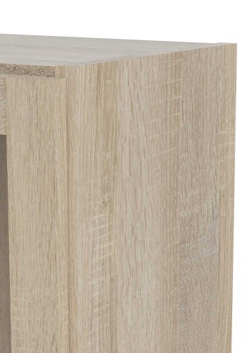 TVILUM Basic reol - klar/natur glas/egetrstruktur, m. 1 lge