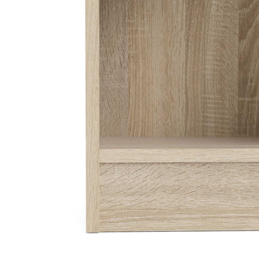 TVILUM Basic reol - klar/natur glas/egetrstruktur, m. 1 lge