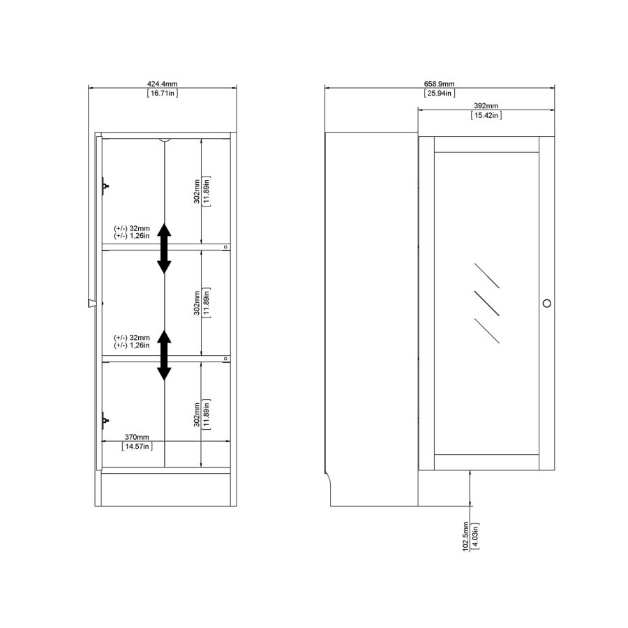 TVILUM Basic reol - klar/natur glas/egetrsstruktur, m. 1 lge og 2 hylder