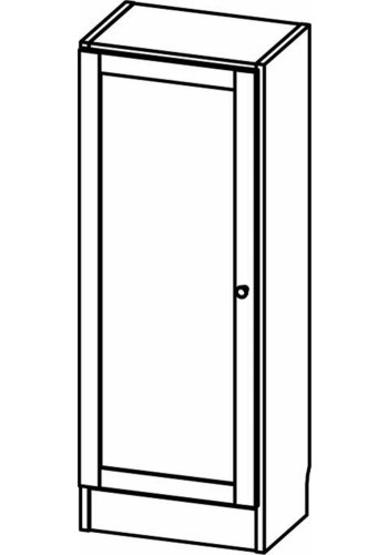 TVILUM Basic bogkasse, m. 1 lge - hvid og egetrsfarvet folie