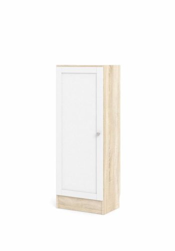 TVILUM Basic bogkasse, m. 1 lge - hvid og egetrsfarvet folie