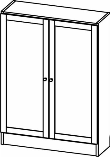 TVILUM Basic bogkasse, m. 2 lger - hvid og egetrsfarvet folie