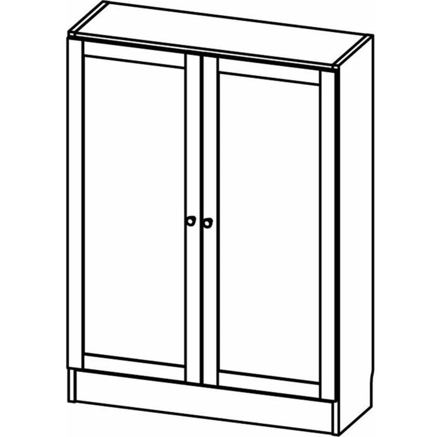 TVILUM Basic bogkasse, m. 2 lger - hvid og egetrsfarvet folie