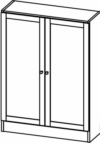 TVILUM Basic bogkasse, m. 2 lger - egetrsfarvet folie