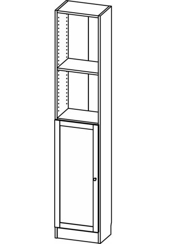 TVILUM Basic bogkasse, m. 1 lge - egetrsfarvet folie