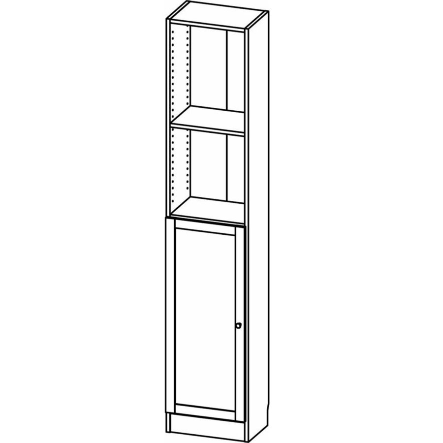 TVILUM Basic bogkasse, m. 1 lge - egetrsfarvet folie