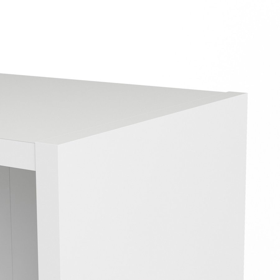 TVILUM Basic reol - hvid, m. 2 lger og 4 hylder 