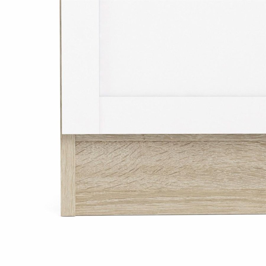 TVILUM Basic bogkasse, m. 2 lger - hvid og egetrsfarvet folie