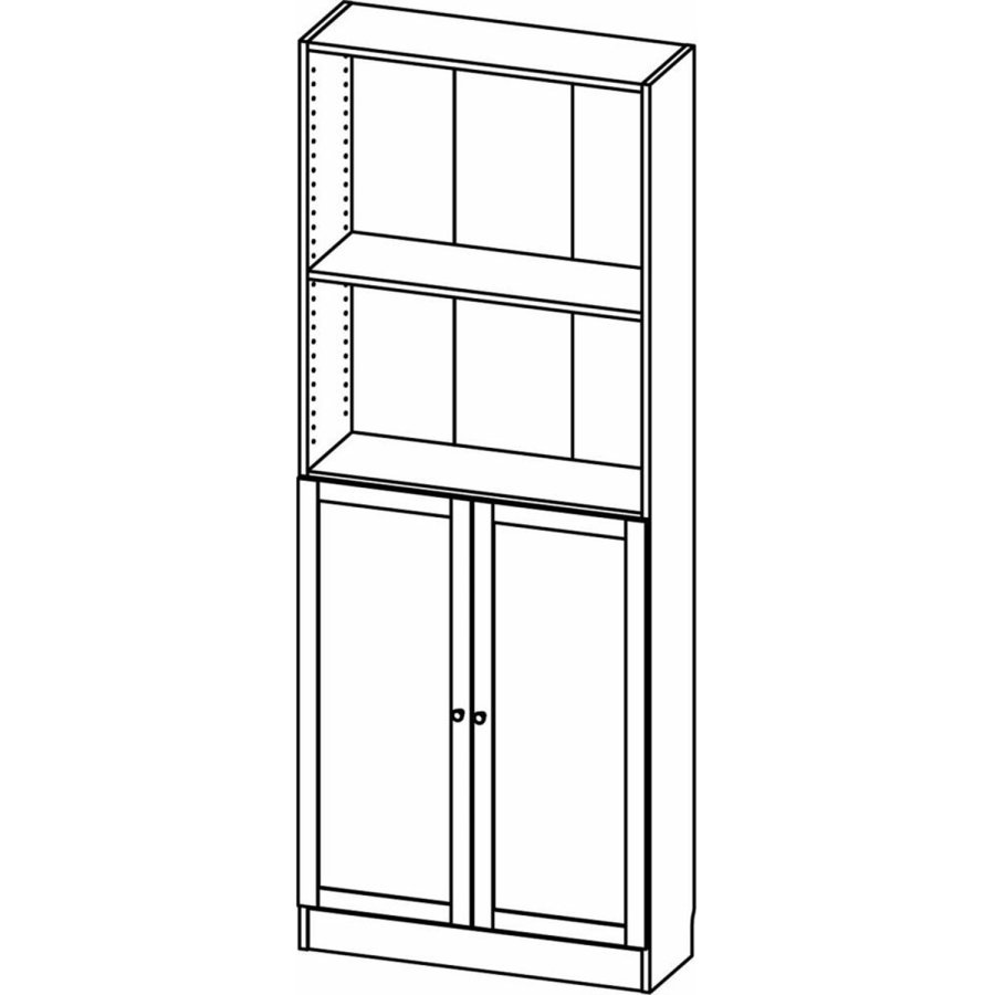 TVILUM Basic bogkasse, m. 2 lger - egetrsfarvet folie