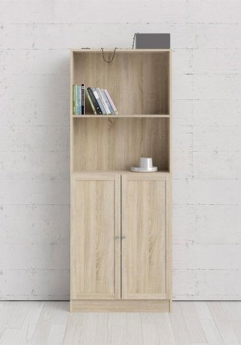 TVILUM Basic bogkasse, m. 2 lger - egetrsfarvet folie