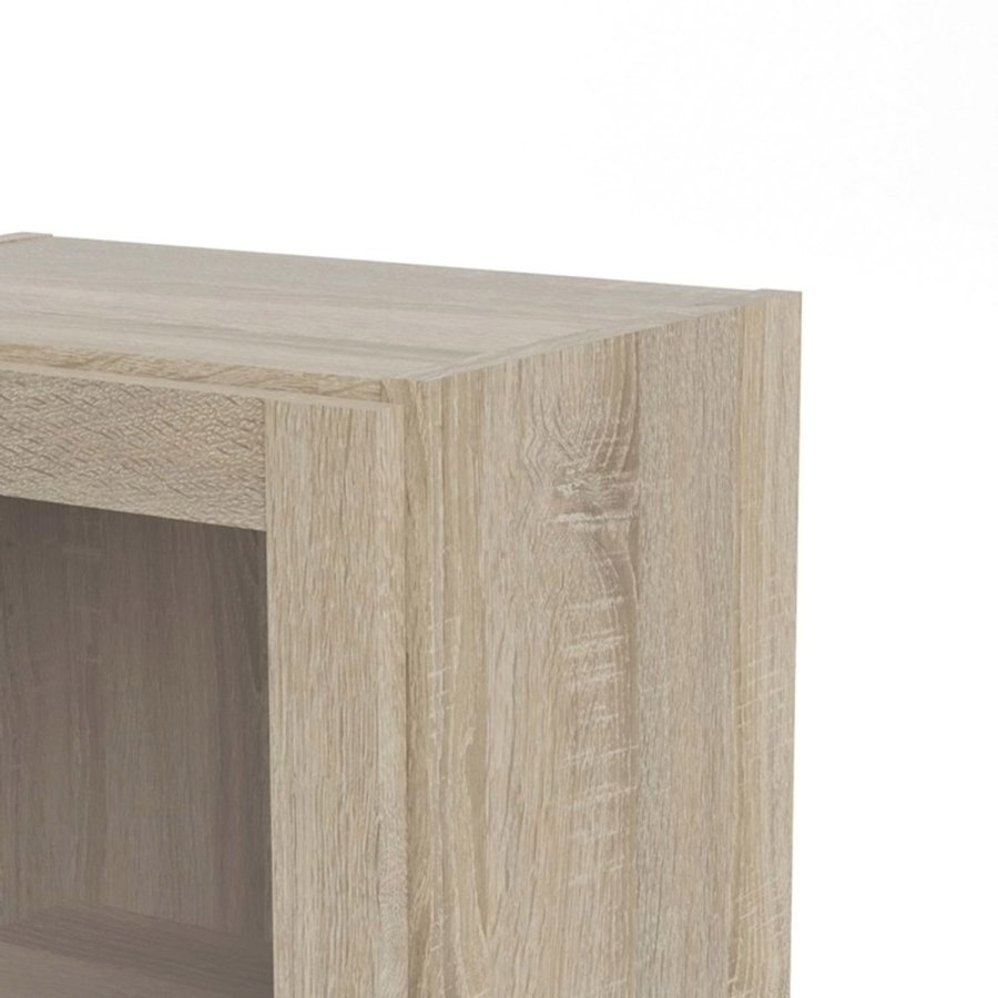 TVILUM Basic reol - klar/natur glas/egetrsstruktur, m. 1 lge og 2 hylder