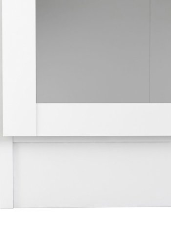 TVILUM Basic reol - klar glas og hvid, m. 2 lger og 2 hylder 